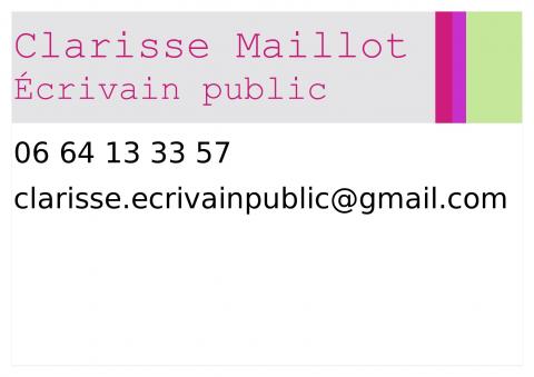Clarisse Maillot – Écrivain Public